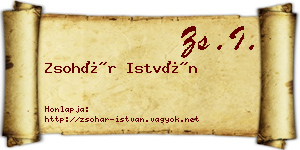 Zsohár István névjegykártya