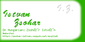 istvan zsohar business card